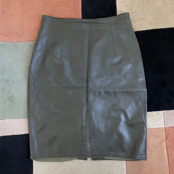 Georgetown leather design 100% leather skirt Size 10 - Picture 1 of 10